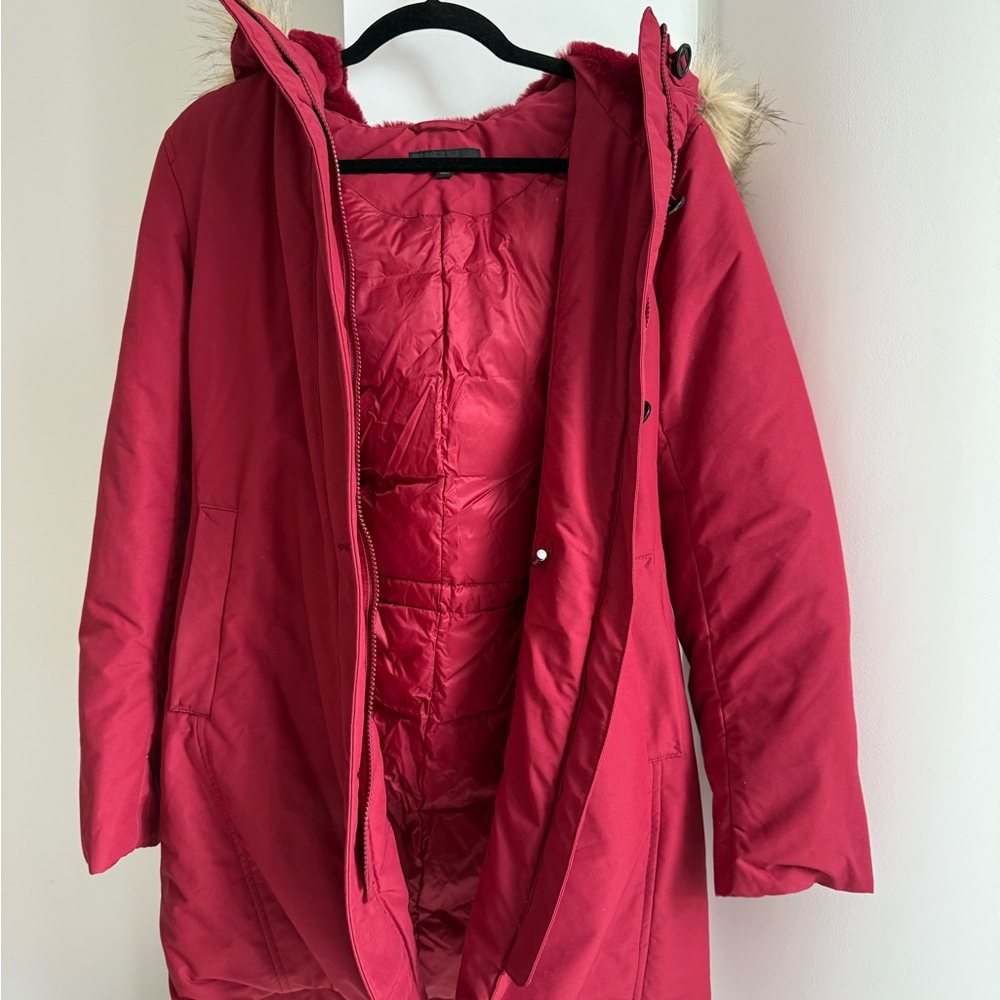 Uniqlo Red Down Winter Coat